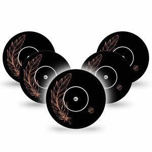 ExpressionMed Dusted Feather Libre Tape 5-pack Sticker and 5-Pack Tape, Abbott Lingo