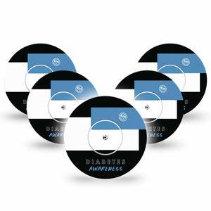 ExpressionMed Diabetes Awareness Libre Patch 5-Pack, Abbott Lingo Tape and Sticker