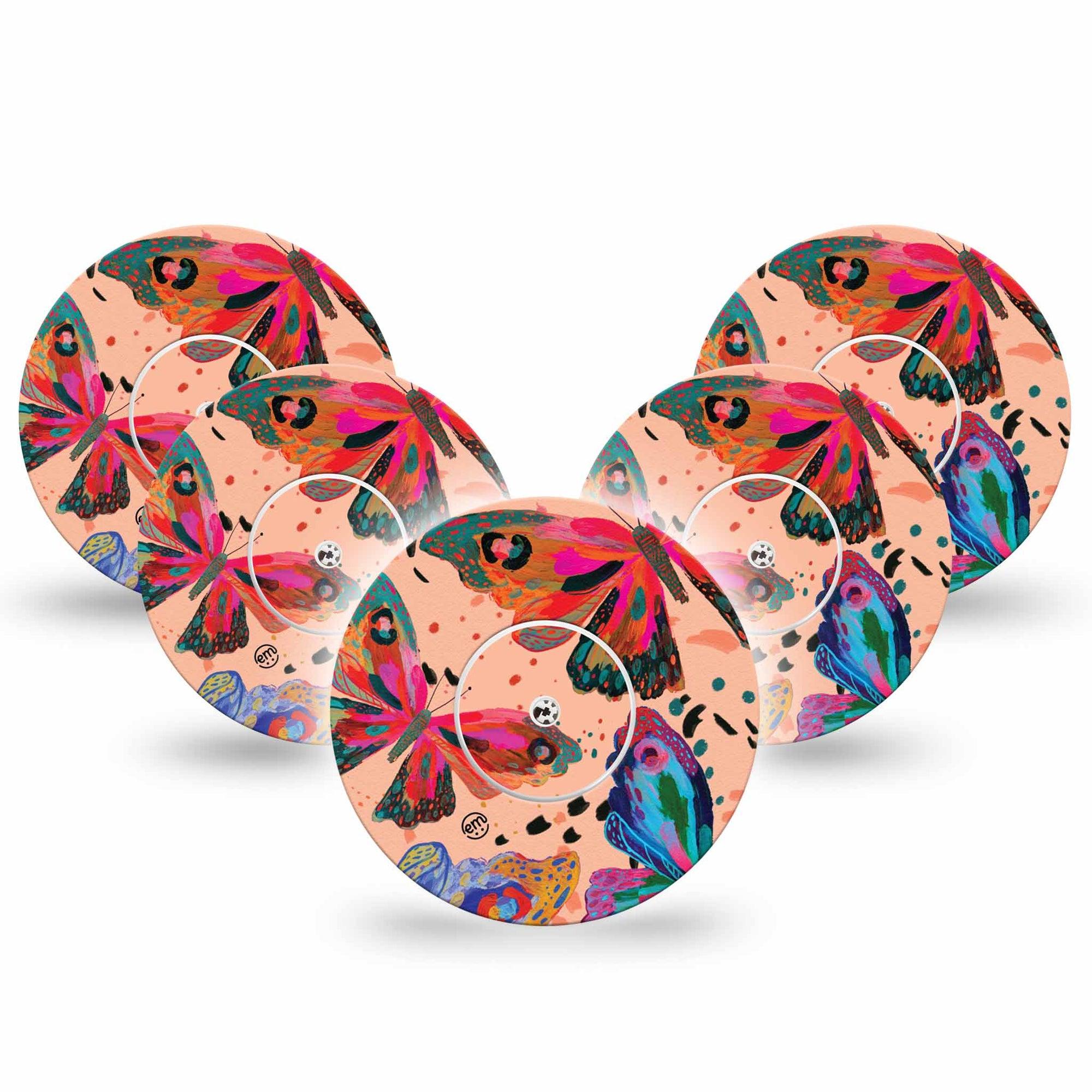 Butterfly Wings Libre Patch, Abbott Lingo 5-Pack with center stickers