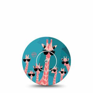 Giraffes Shades Libre CGM Tape, Abbott Lingo with center sticker
