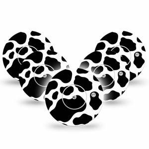 Cow Print Libre Overpatch 5-Pack, Abbott Lingo with center stickers