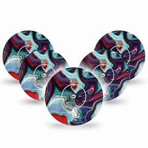 ExpressionMed Moody Marble Libre Cover, Abbott Lingo 5-Pack with center stickers