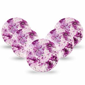 Violet Orchids Libre Tape, Abbott Lingo 5-Pack with center stickers