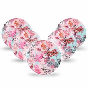 Blossoms Libre Tape, Abbott Lingo 5-Pack with center stickers