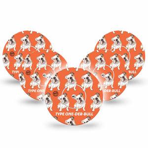 Type One-Der-Bull Libre Tape, Abbott Lingo 5-Pack with center stickers