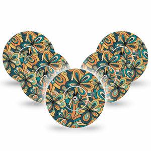 70's Vintage Libre Patches, Abbott Lingo 5-Pack with center stickers