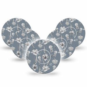 ExpressionMed Muted Petals Libre Tapes, Abbott Lingo 5-pack with center stickers