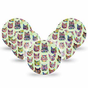 Cat Party Libre Tapes, Abbott Lingo 5-Pack with center stickers