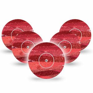 Brushed Glitter Libre Tape, Abbott Lingo 5-Pack with center stickers
