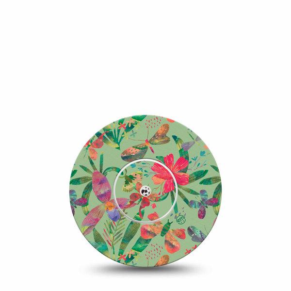 ExpressionMed Garden Butterflies Libre Tape, Abbott Lingo with center sticker