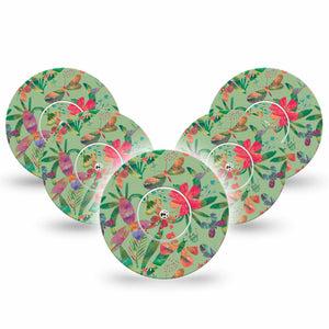 ExpressionMed Garden Butterflies Libre Tape, Abbott Lingo 5-Pack with center stickers