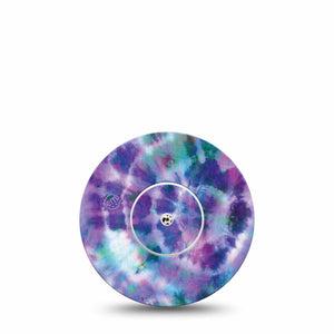 ExpressionMed Purple Tie Dye Libre Tape, Abbott Lingo with center sticker