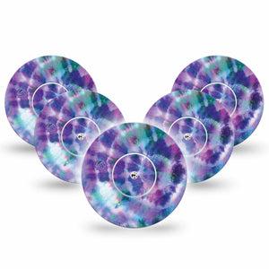 ExpressionMed Purple Tie Dye Libre Tape, Abbott Lingo with center stickers