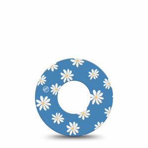 ExpressionMed Painted Daisies Freestyle Libre and Libre 2 Plus Tape, Abbott Lingo, Single Tape Painted Daisies Themed, Fixing Ring Tape Continuous Glucose Monitor Design