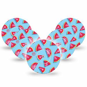 Watermelon Slices Libre Tape, Abbott Lingo 5-Pack with center stickers