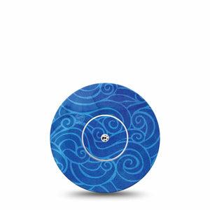 Watercolor Waves Libre Tape, Abbott Lingo with center sticker