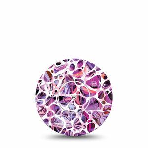 ExpressionMed Purple Pebbles Libre Tape, Abbott Lingo with center sticker