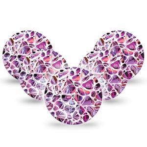 ExpressionMed Purple Pebbles Libre Tapes, Abbott Lingo 5-Pack with center stickers