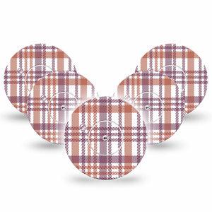 Auburn Plaid Libre Tape 5-pack, Fall Fashion Sticker, Abbott Lingo Tapes and Stickers