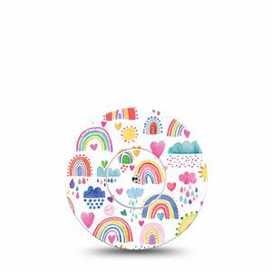 ExpressionMed Rainbows of Hope Libre Freestyle CGM Adhesive Patch, Abbott Lingo with center sticker