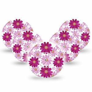 5-Pack Brilliant Daisies Libre CGM Adhesive Patches, Abbott Lingo Tapes and Stickers