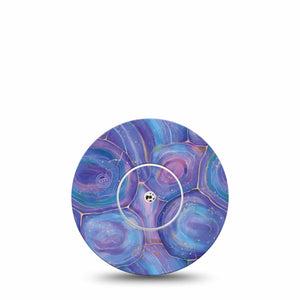 ExpressionMed Libre Perfect Fit Purple Agate Tape, Single, Purple Fall CGM Adhesive Tape Design, Abbott Lingo with center sticker