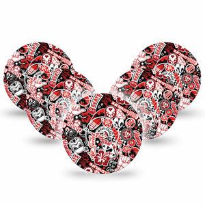 Sticker Bomb Libre 2 Perfect Fit Adhesive Tape, 5-Pack Tape and 5-Pack Sticker, Sticker inspired design CGM Adhesive patch, Abbott Lingo