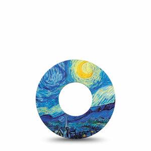 Starry Nights Libre 2 Perfect Fit Adhesive Patch, Single, Van Gogh Painting Inspired Design, Abbott Lingo
