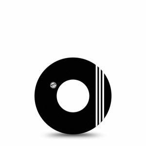 Sporty Libre 2 Perfect Fit Adhesive Tape, Single, Black and White Design, Waterproof CGM tape, Abbott Lingo