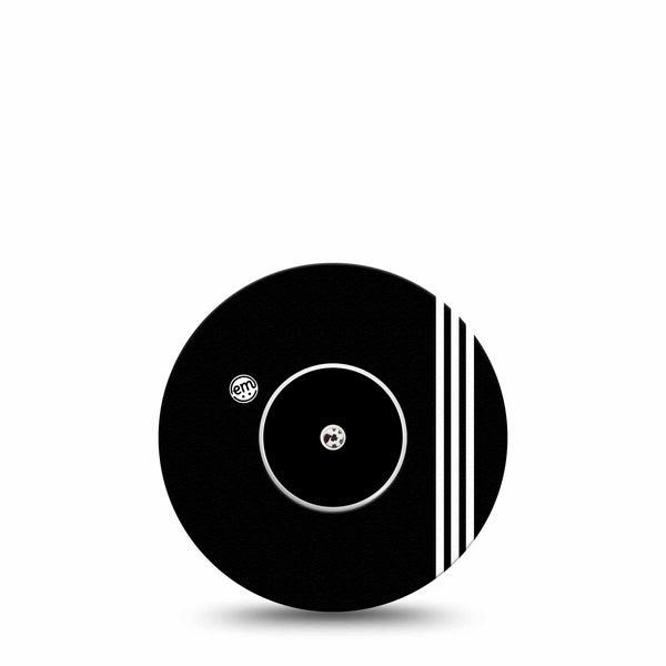 Sporty Libre 2 Perfect Fit Adhesive Tape, Single Tape and Sticker, Black and White Design, Waterproof CGM tape, Abbott Lingo