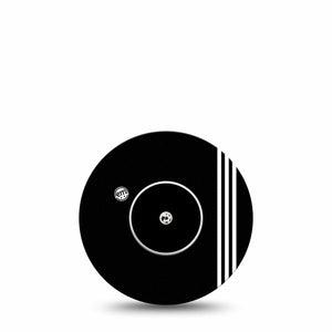 Sporty Libre 2 Perfect Fit Adhesive Tape, Single Tape and Sticker, Black and White Design, Waterproof CGM tape, Abbott Lingo