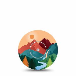 ExpressionMed National Parks Libre 2 Tape, Single, Forest Exploration Themed, CGM Adhesive Patch Design, Abbott Lingo with center sticker