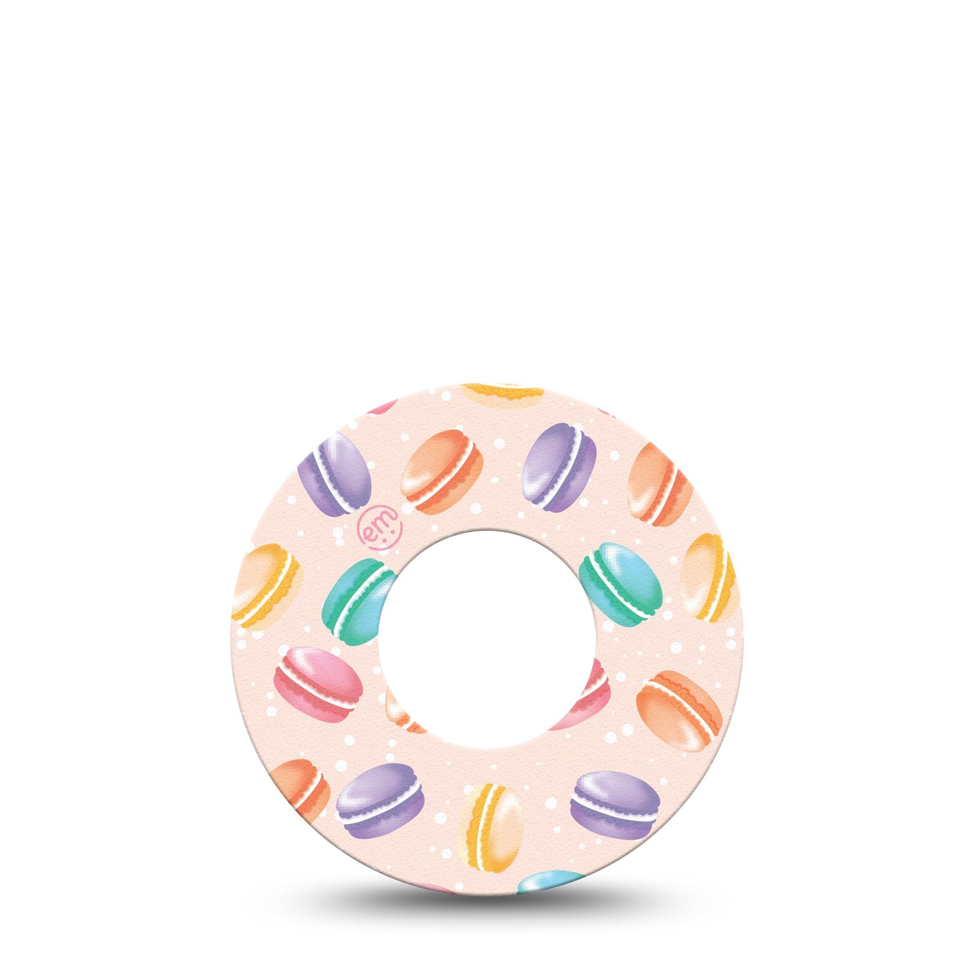 ExpressionMed Macarons Libre 2 Tape, Single, Sweet Delicacy Themed, CGM Overlay Patch Design