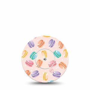 ExpressionMed Macarons Libre 2 Tape, Single, Sweet Delicacy Themed, CGM Overlay Patch Design, Abbott Lingo with Center Sticker