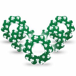 ExpressionMed Green Glam Freestyle Libre 3 Flower 5-Pack Green Glamour Overlay Patch Continuous Glucose Monitor Design, Abbott Lingo