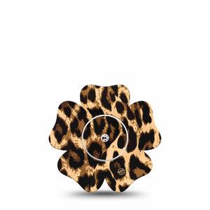 ExpressionMed Leopard Print Libre Flower Tape cheeta print fixing flower design, Abbott Lingo with center sticker