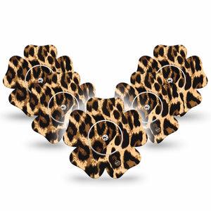 ExpressionMed Leopard Print Libre Flower Tape 5-Pack animal print adhesive tape desing, Abbott Lingo