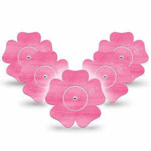 ExpressionMed  Pink Horizion Libre Flower Tape 5-Pack barbie patch design, Abbott Lingo