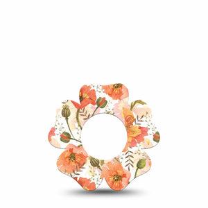 ExpressionMed Peachy Blooms Libre Flower Tape orange fall flower design, Abbott Lingo