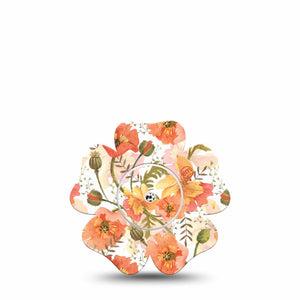 ExpressionMed Peachy Blooms Libre Flower Tape orange fall flower design, Abbott Lingo