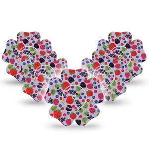 Wild Berries Libre Flower Tape 5-Pack blueberry flower shaped design, Abbott Lingo with center stickers