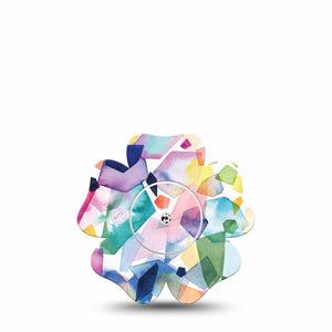 ExpressionMed Colorful patterns Freestyle Libre 2 Flower Shape Single Tape and Sticker Luminous patterns Adhesive Tape CGM Design, Abbott Lingo