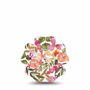 ExpressionMed Spring Bouquet Freestyle Libre 2 Flower Shape Tape, Abbott Lingo,  Single Tape Spring Posy Fixing Ring Tape CGM Design with Center Sticker