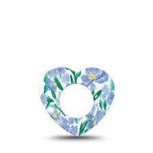 ExpressionMed Hyacinths Freestyle Libre 2 Heart Shape Single hyacinth varieties Overlay Patch CGM Design, Abbott Lingo