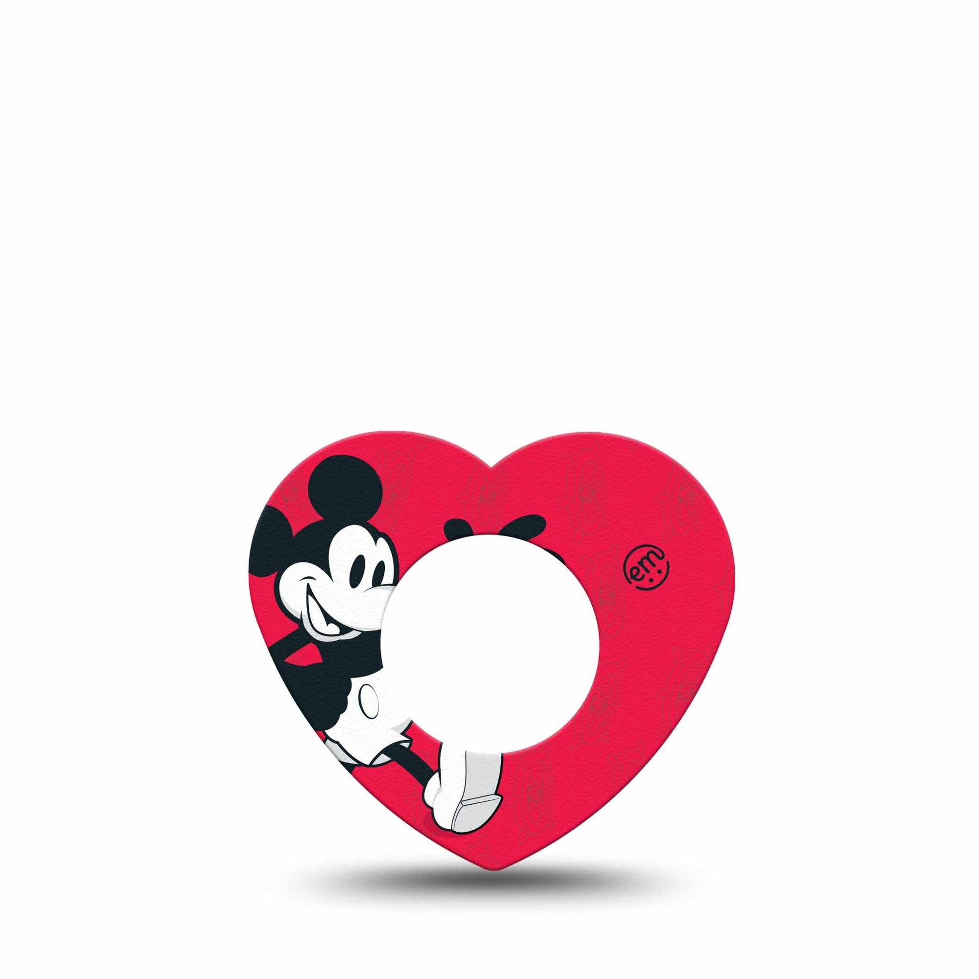 ExpressionMed Magical Mouse Freestyle Libre 2 Heart Shape Tape, Abbott Lingo, Single Tape Mickey Mouse Disney Adhesive Patch CGM Design