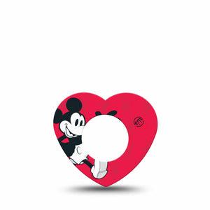 ExpressionMed Magical Mouse Freestyle Libre 2 Heart Shape Tape, Abbott Lingo, Single Tape Mickey Mouse Disney Adhesive Patch CGM Design