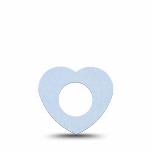 ExpressionMed Light Wash Jeans Freestyle Libre 2 and Libre 2 Plus Heart Shape Tape, Abbott Lingo, Single Tape Sky Blue Inspired, Adhesive Patch CGM Design