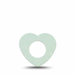 ExpressionMed Mint Green Freestyle Libre 2 and Libre 2 Plus Heart Shape Tape, Abbott Lingo, Single Tape Basic Color, Adhesive Patch CGM Design