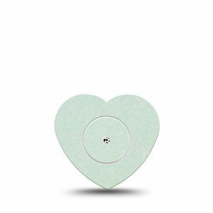 ExpressionMed Mint Green Freestyle Libre 2 and Libre 2 Plus Heart Shape Tape, Abbott Lingo, Single Tape and Single Sticker Basic Color, Adhesive Patch CGM Design