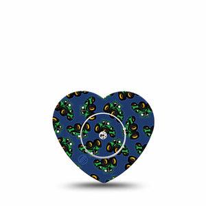 ExpressionMed Tractors Freestyle Libre 2 and Libre 2 Plus Heart Shape Tape, Abbott Lingo, Single Tape and Single Sticker Agriculture Tractor, Adhesive Patch CGM Design